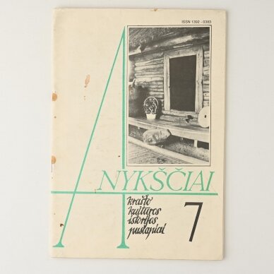 Anykščiai : krašto kultūros istorijos puslapiai 1994/7