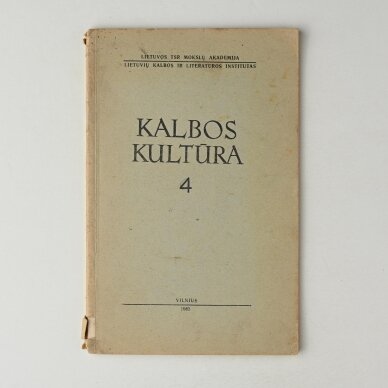 Kalbos kultūra, T. 4