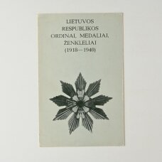 Lietuvos Respublikos ordinai, medaliai, ženkleliai (1918-1940)