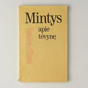 Mintys apie tėvynę : [straipsnių rinkinys]